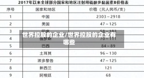 世界控股的企业/世界控股的企业有哪些-第2张图片