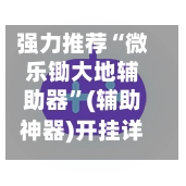 强力推荐“微乐锄大地辅助器	”(辅助神器)开挂详细教程-第2张图片