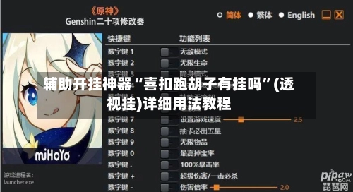 辅助开挂神器“喜扣跑胡子有挂吗”(透视挂)详细用法教程-第2张图片