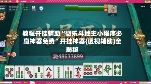 教程开挂辅助“微乐斗地主小程序必赢神器免费”开挂神器{透视辅助}全揭秘-第2张图片