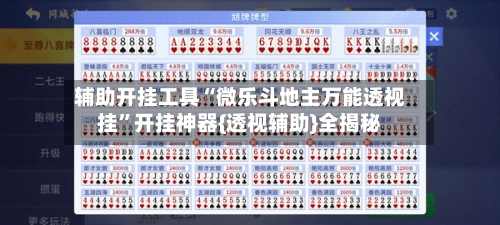 辅助开挂工具“微乐斗地主万能透视挂	”开挂神器{透视辅助}全揭秘-第3张图片