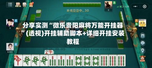 分享实测“微乐贵阳麻将万能开挂器”(透视)开挂辅助脚本+详细开挂安装教程-第2张图片