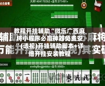 教程开挂辅助“微乐广西麻将小程序必赢神器免费安”(透视)开挂辅助脚本+详细开挂安装教程-第2张图片