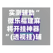 实测辅助“ 微乐福建麻将开挂神器”(透视挂)辅助下载教程-第2张图片