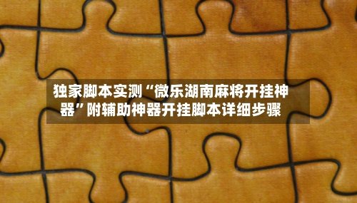 独家脚本实测“微乐湖南麻将开挂神器”附辅助神器开挂脚本详细步骤-第3张图片