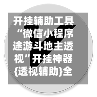 开挂辅助工具“微信小程序途游斗地主透视”开挂神器{透视辅助}全揭秘-第3张图片