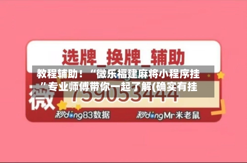 教程辅助！“微乐福建麻将小程序挂”专业师傅带你一起了解(确实有挂-第3张图片