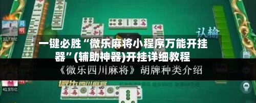 一键必胜“微乐麻将小程序万能开挂器”(辅助神器)开挂详细教程-第2张图片