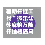 辅助开挂工具“ 微乐江苏麻将万能开挂器通用版”(必备工具)辅助教学-第2张图片