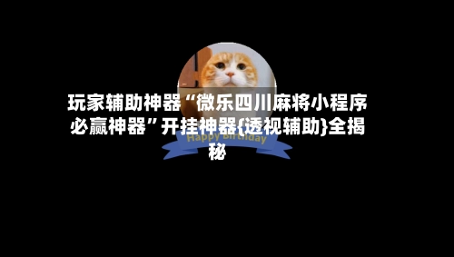 玩家辅助神器“微乐四川麻将小程序必赢神器”开挂神器{透视辅助}全揭秘-第3张图片
