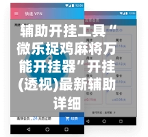 辅助开挂工具“微乐捉鸡麻将万能开挂器”开挂(透视)最新辅助详细-第2张图片
