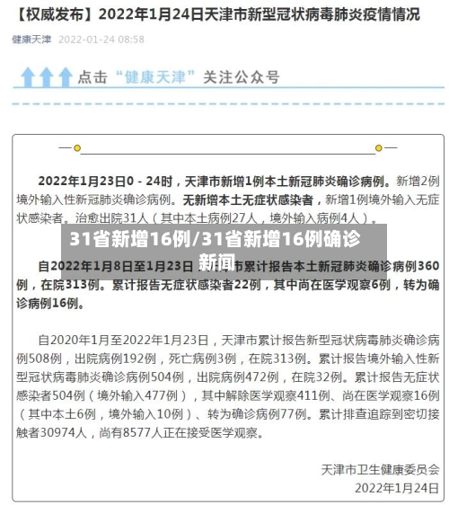 31省新增16例/31省新增16例确诊 新闻