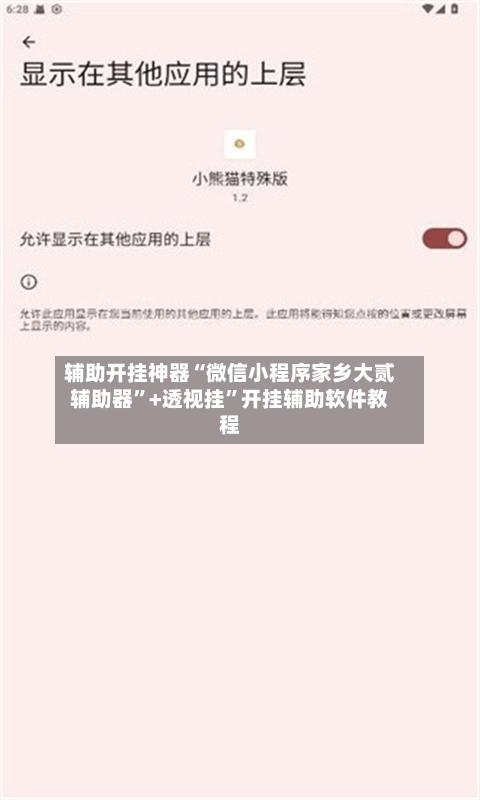辅助开挂神器“微信小程序家乡大贰辅助器”+透视挂”开挂辅助软件教程-第2张图片