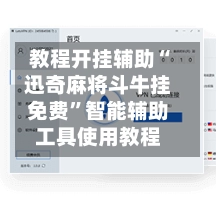 教程开挂辅助“迅奇麻将斗牛挂免费”智能辅助工具使用教程-第3张图片