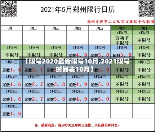 【限号2020最新限号10月,2021限号时间表10月】