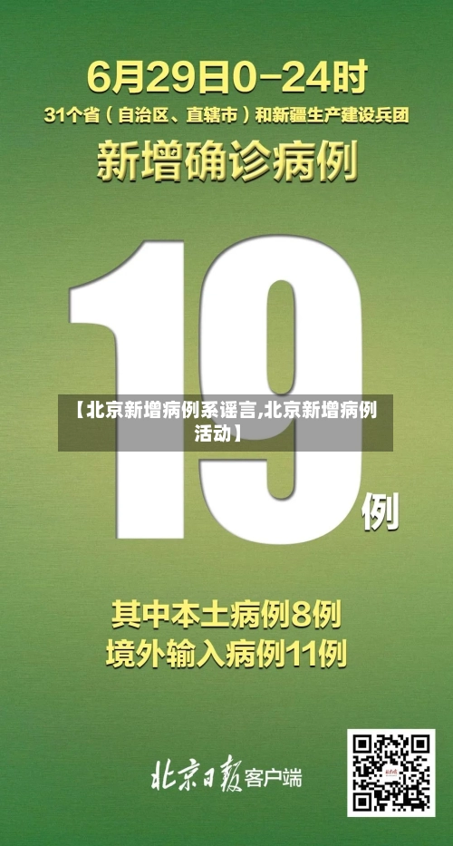 【北京新增病例系谣言,北京新增病例活动】