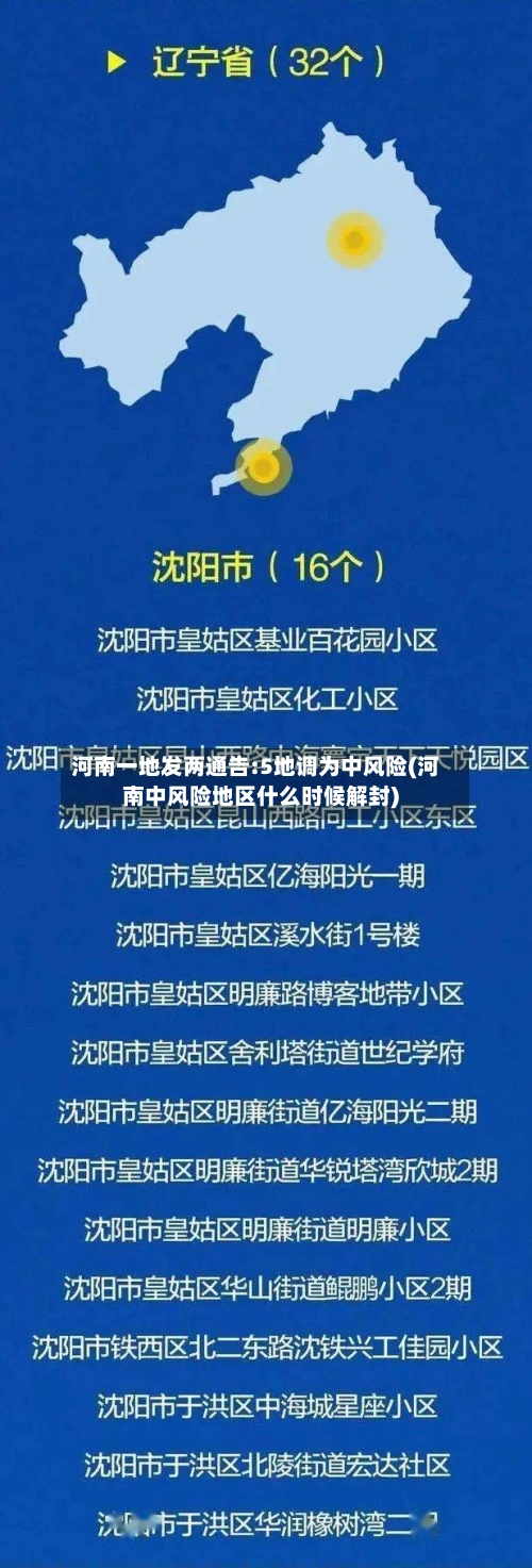 河南一地发两通告:5地调为中风险(河南中风险地区什么时候解封)