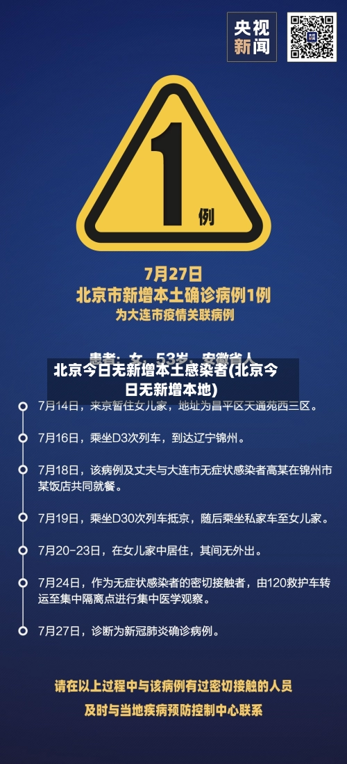 北京今日无新增本土感染者(北京今日无新增本地)