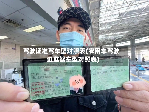 驾驶证准驾车型对照表(农用车驾驶证准驾车型对照表)