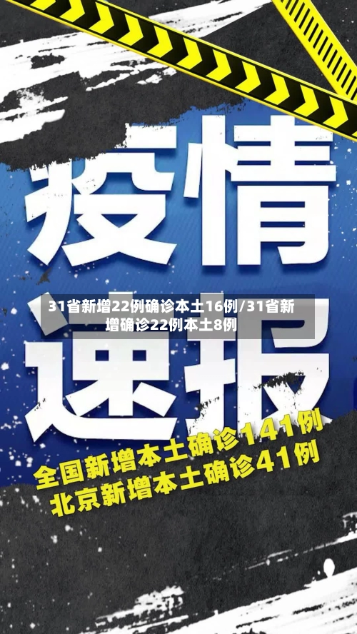 31省新增22例确诊本土16例/31省新增确诊22例本土8例