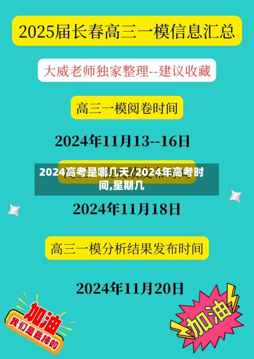 2024高考是哪几天/2024年高考时间,星期几-第2张图片
